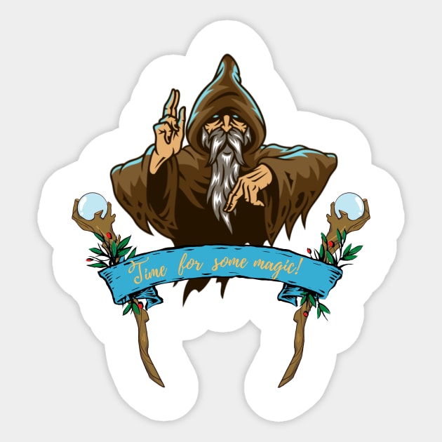 Wizard DnD/Fantasy - Time for some magic! Sticker by Ericnaitor